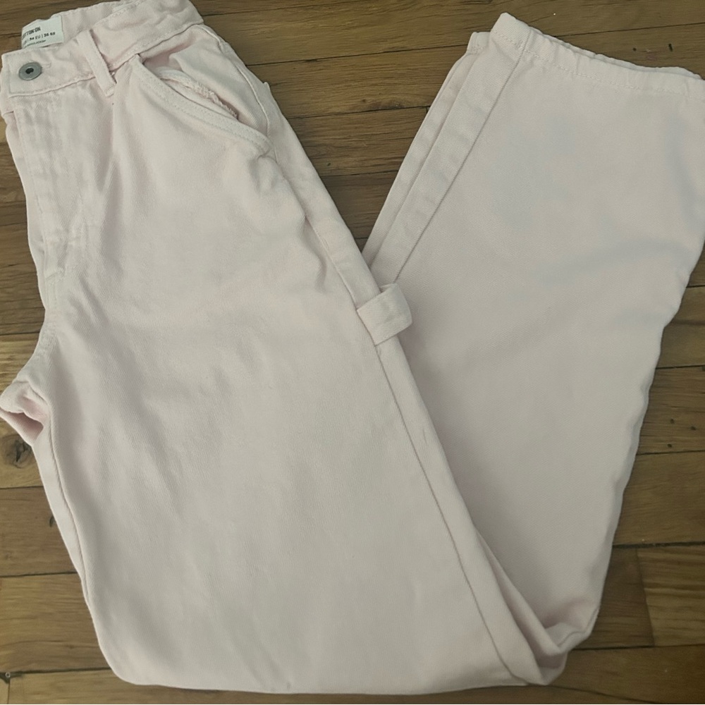 Blush Pink Carpenter Jean